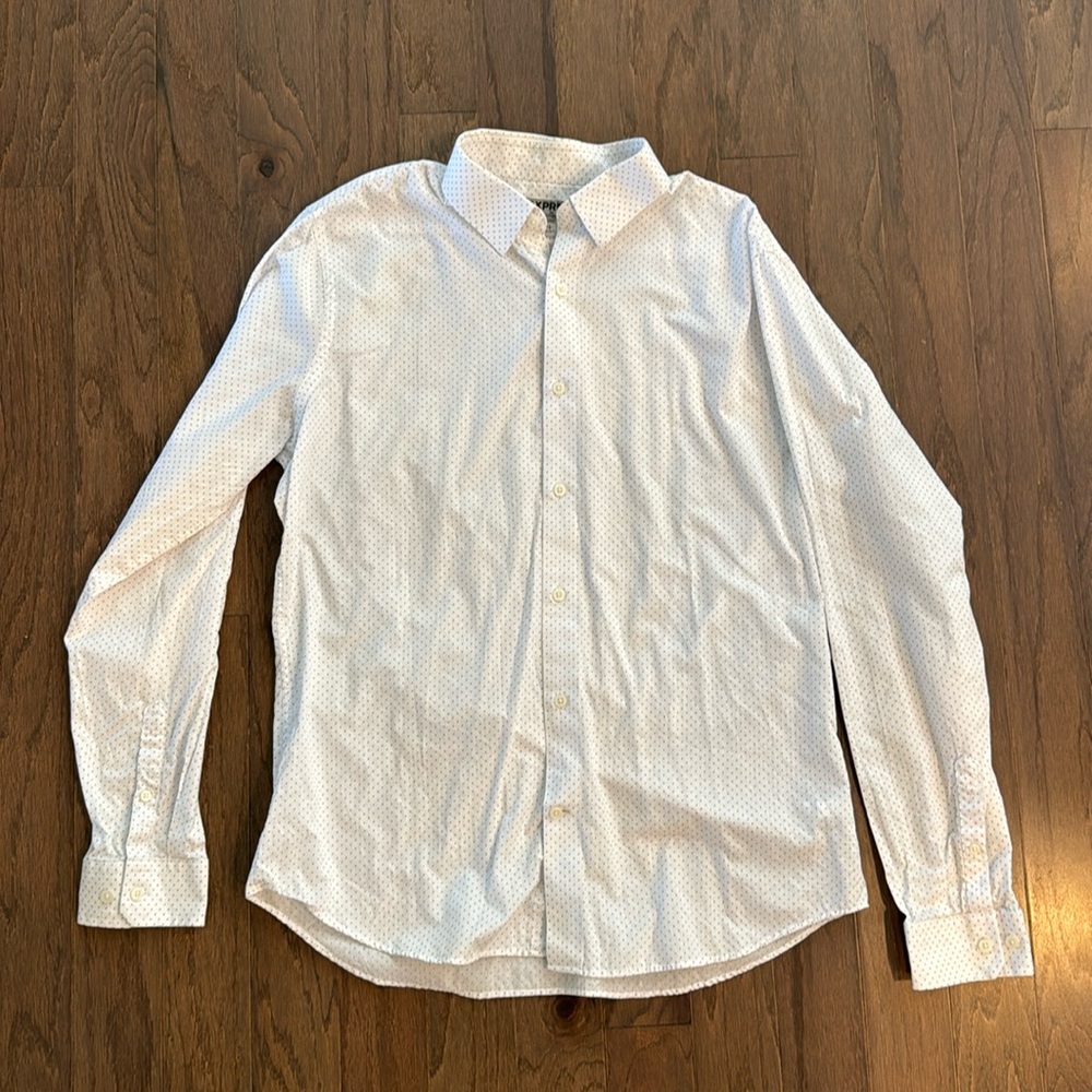 Express polka dot dress shirt - large - fitted